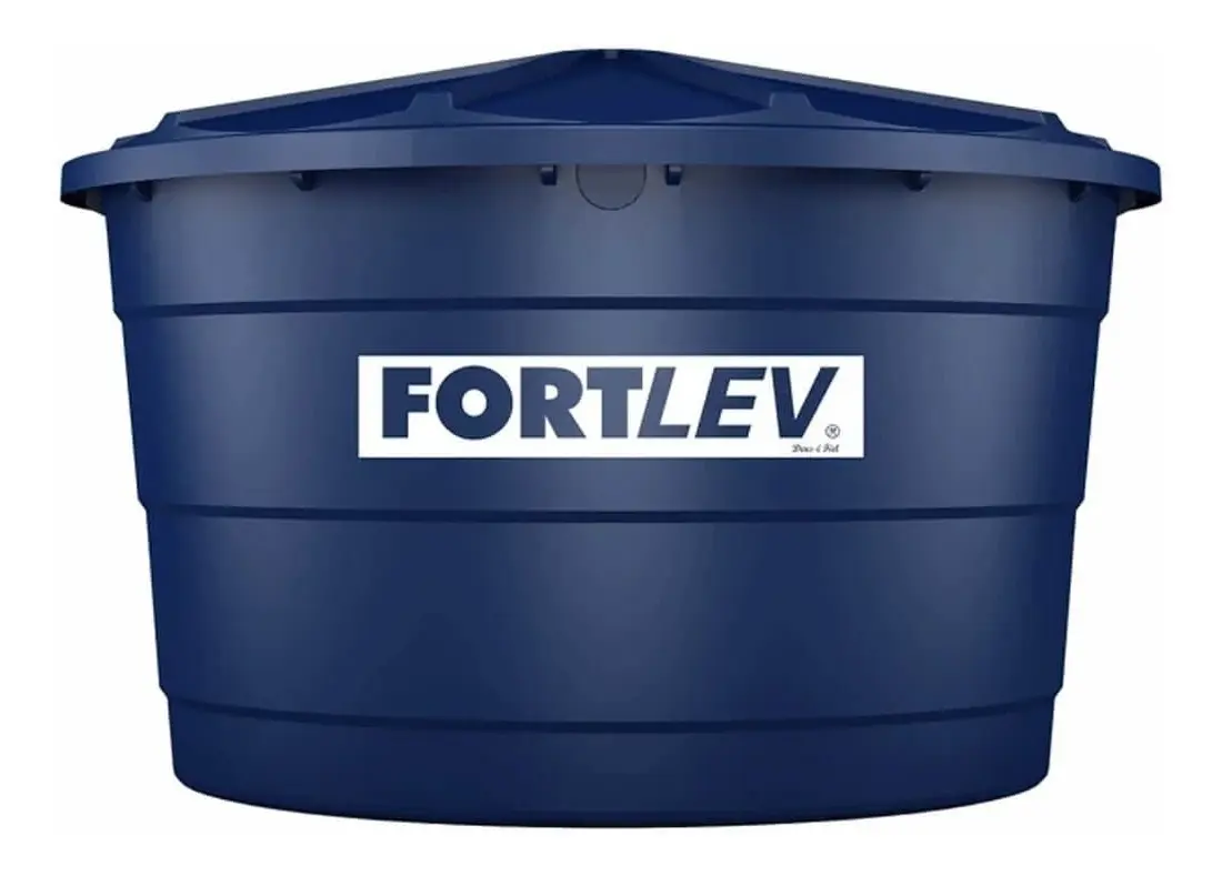 Caixa d'água 3000L Fortlev Polietileno Vertical Azul
